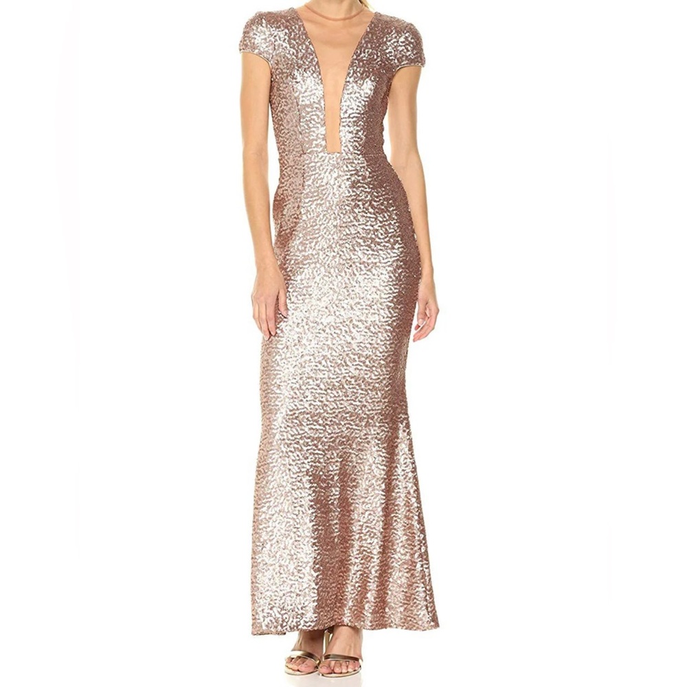 Dress the Population Michelle Gold Sequin Dress